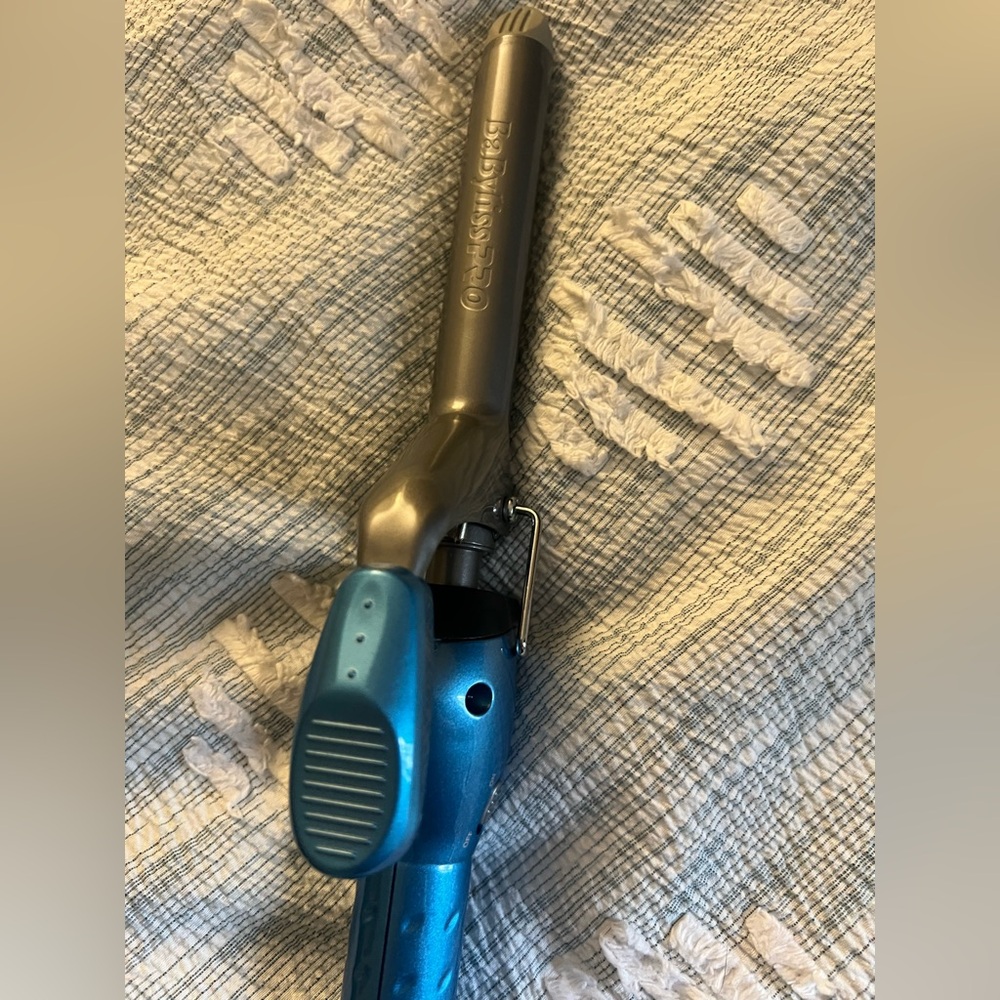 Blue Metallic Curling Iron